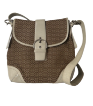 Coach Purse Mini C Signature Shoulder Bag Flap Jacquard 6377 Brown and C... - $55.05