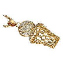 Men&#39;s Hiphop Iced Out Diamond Mini Basketball - $55.14