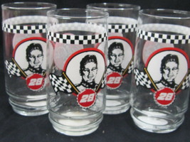 Lot of 4 Coca-Cola Nascar Glasses #28 Ricky Rudd - NEW - £1.56 GBP