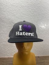 Kayo Corp I Love Haters Motivation Gray Purple Adjustable Snapback Cap H... - $24.74