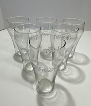 Coca-Cola Glasses Enjoy Coke Lot Of 6 Bell Shaped Fountain Tumblers 5&quot;  ... - £23.01 GBP