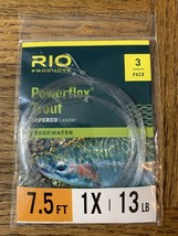 Rio Powerflex Trout Tapered Leader 7.5 FT 13 LB-Brand New-SHIPS N 24 HOURS - £14.78 GBP