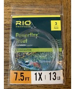 Rio Powerflex Trout Tapered Leader 7.5 FT 13 LB-Brand New-SHIPS N 24 HOURS - £14.64 GBP