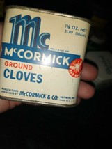 Vintage McCormick  Brand Spice Tin 1942 Ground Cloves - £9.49 GBP