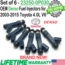BRAND NEW Genuine Denso 6Pcs Fuel Injectors for 2005-2015 Toyota Tacoma 4.0L V6 - $253.93