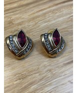 Vintage Salo Dangle Gold Tone Earrings Art Deco Estate Fashion Jewelry KG - $26.94 CAD