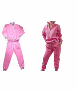 BARBIE Sweatpants 2 piece Set Tracksuit Jogger pants sweatshirt Pink LAR... - $88.06