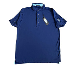 Greyson Men’s Cayuse Golf Polo Short Sz L Maltese Blue Course Logo NWT $98 - £32.06 GBP