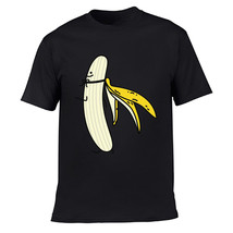 Banana Disrobe Funny Design Print Men&#39;s T-shirt Summer Humor Joke Casual... - £7.99 GBP