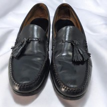 G H Bass &amp; Co Weejuns Penny Loafers Men 11 Slip On Black Leather Tassel Moccasin - $37.39