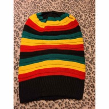 Winter Beanie Hat One Size Multicolor Striped Long Keep Woolen Warm Head... - $8.59