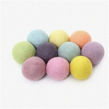 Purrfect Pompoms - 10pcs 4cm Felt Balls in 5 Pastel Colors for Cats, Felting, an - $37.61