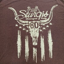 Sturgis 80th Anniversary 2020 Motorcycle Rally Men's Graphic T-Shirt Chest 44" image 4