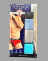 Perry Ellis Portfolio Cotton Stretch Briefs Men XL (40-42) 4 Pairs Multi... - $19.01