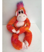Kellytoy Hanging Monkey Plush Stuffed Animal Tie Dye Orange Pink Belly B... - £20.23 GBP