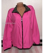 Victoria&#39;s Secret Pink Gray Leopard Print Pink Reversible Sherpa Jacket ... - £94.36 GBP