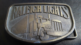 Vtg. Collectible Raleigh Lights Semi Truck Tractor Trailer Belt Buckle - £15.76 GBP