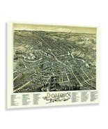 1888 Dover Stafford County New Hampshire Bird&#39;s Eye View Map Poster Print - £31.45 GBP+