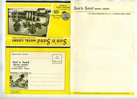 Sun&#39;n Sand Hotel Court Brochure Mailer US Highway 1 Daytona Beach Florida 1960&#39;s - £21.86 GBP
