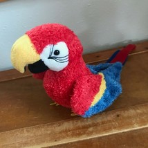 Gently Used Plush Douglas Red &amp; Blue Tropical Bird Parrot Stuffed Animal... - £7.43 GBP