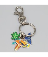 Ocean Charm Keychain Enamel Sea Life Turtle Whale Fish Surf Board - $185.77 MXN