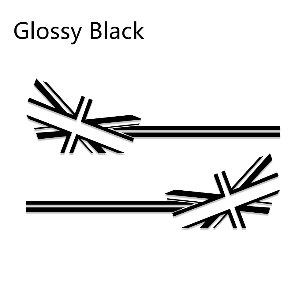 2pcs Union Jack Car Styling Door Side Body Decal Stickers Racing Stripes Accesso - £111.68 GBP