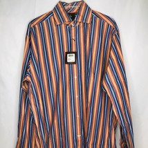 New Tailorbyrd Shirt Size Medium LS Multi-Colored Striped Bud Light Logo Mens - £19.10 GBP