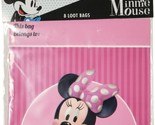 Disney Birthday Supplies Loot bag Minnie Mouse 8 Ct. New - $5.93