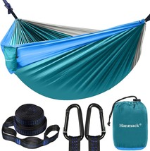 Portable Lightweight Two Person Double Hammocks With 210T Nylon Parachute For - £27.95 GBP