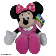 Disney Minnie Mouse Bow-tique Pink White Plush Stuffed Animal 2012 17&quot; - £31.58 GBP