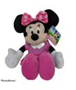 Disney Minnie Mouse Bow-tique Pink White Plush Stuffed Animal 2012 17&quot; - £31.15 GBP