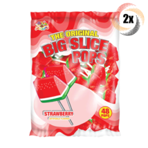 2x Bags | Alberts The Original Strawberry Big Slice Pops | 48 Lollipops Per Bag - £19.81 GBP