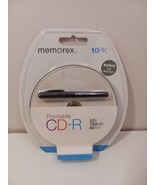 Memorex Printable CD-R 52x 700Mb 80 Min 10 Pack Brand New Factory Sealed - £11.67 GBP