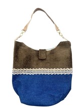 Custom Handmade Vintage Purse Fashion Shoulder Bag OLIVE DENIM - $29.69