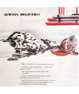1947 Texaco Fire Chief Gasoline Advertisement Gas &amp; Oil Dalmatian Dog DW... - €34,57 EUR