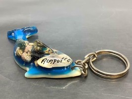 Vintage Keyring Acapulco Keychain Mexico Mexique Ancien Porte-Clés Blue Fish - £8.80 GBP
