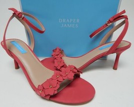 Draper James Alice Size US 9 M EU 40 Women&#39;s Floral Heeled Sandals Bright Red - £51.70 GBP