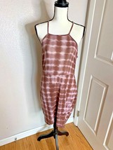 Charlotte Russe Womens Sz XL Dress Form Fitted Tye Dye Mauve Sleeveless - $11.88