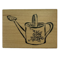 Watering Can Gardening Flowers Rubber Stamp PSX D-2303 USA Vintage1997 New - £10.10 GBP