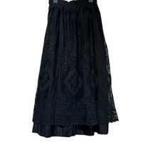 vintage st simon lace layered long modesty victorian goth skirt Size 4 - £62.40 GBP