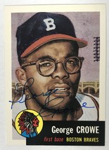 George Crowe (d. 2011) Autographed 1953 Topps Archives Card - Boston Braves - £11.78 GBP