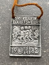 1982 Unique Craft Handmade German Medal 1st Peoples Marathon In Eckartsw... - £17.74 GBP