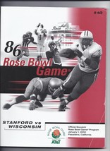 2000 Rose bowl Game Program Stanford Cardinal Wisconsin Badgers - $52.85