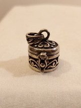 Vintage OHS Sterling Silver 925 Prayer/ Wish/ Hope Round Box Charm - $27.72