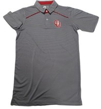 Ou Oklahoma Sooners Gray Stripe Polo Shirt Mens Small Russell Golf Nwt - £12.88 GBP