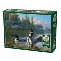 Common Loons Bird Jigsaw Puzzle 1000 pc NIB Cobble Hill Made in America - $26.68
