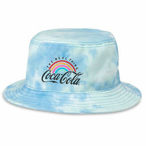 Coca-Cola The Real Thing Rainbow Logo Tie Dye Bucket Hat Multi-Color - £12.54 GBP