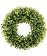 20&quot; Artificial Green Leaves Wreath - Boxwood Wreath for All Seasons - $29.69