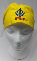 Sikh Punjabi Turban Patka Pathka Singh Khanda Bandana Head Wrap Yellow C... - $7.48
