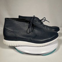 Calvin Klein Chukka Boots TERRELL Real leather Navy White Sole Shoes Size US 13 - £19.10 GBP